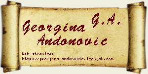 Georgina Andonović vizit kartica